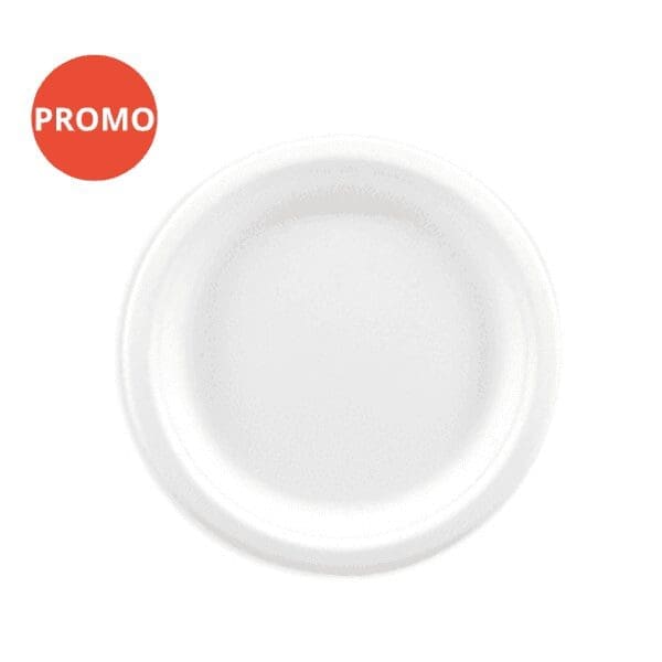 Assiette bagasse sans plastique 18 cm